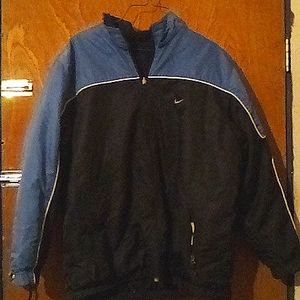 Nike coat size lrg navy blue and light blue